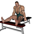 Reverse Curl - Seated Dumbbell Feet Up